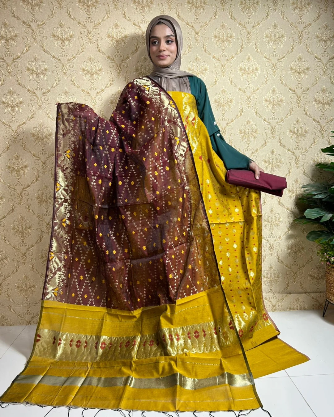 Ethereal Amethyst Tangail Tencel Jamdani