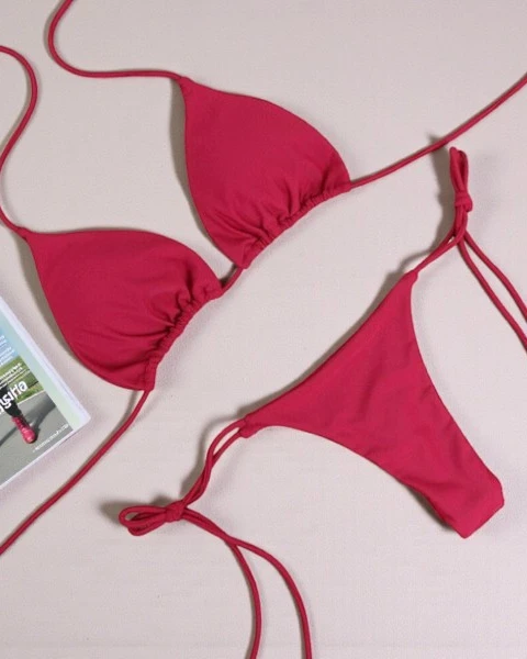 China Imported Solid Color Bikini Set