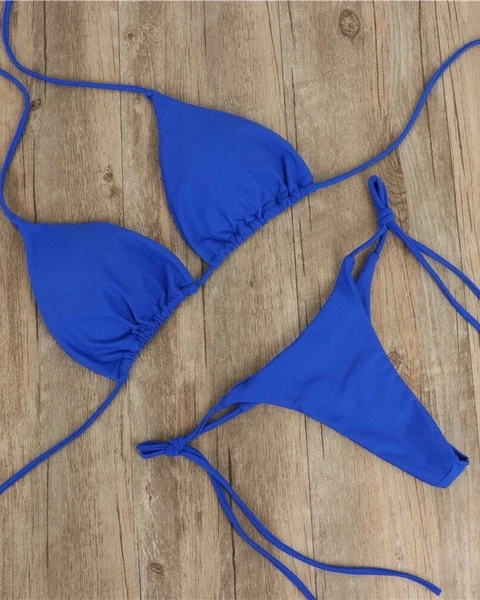 China Imported Solid Color Bikini Set