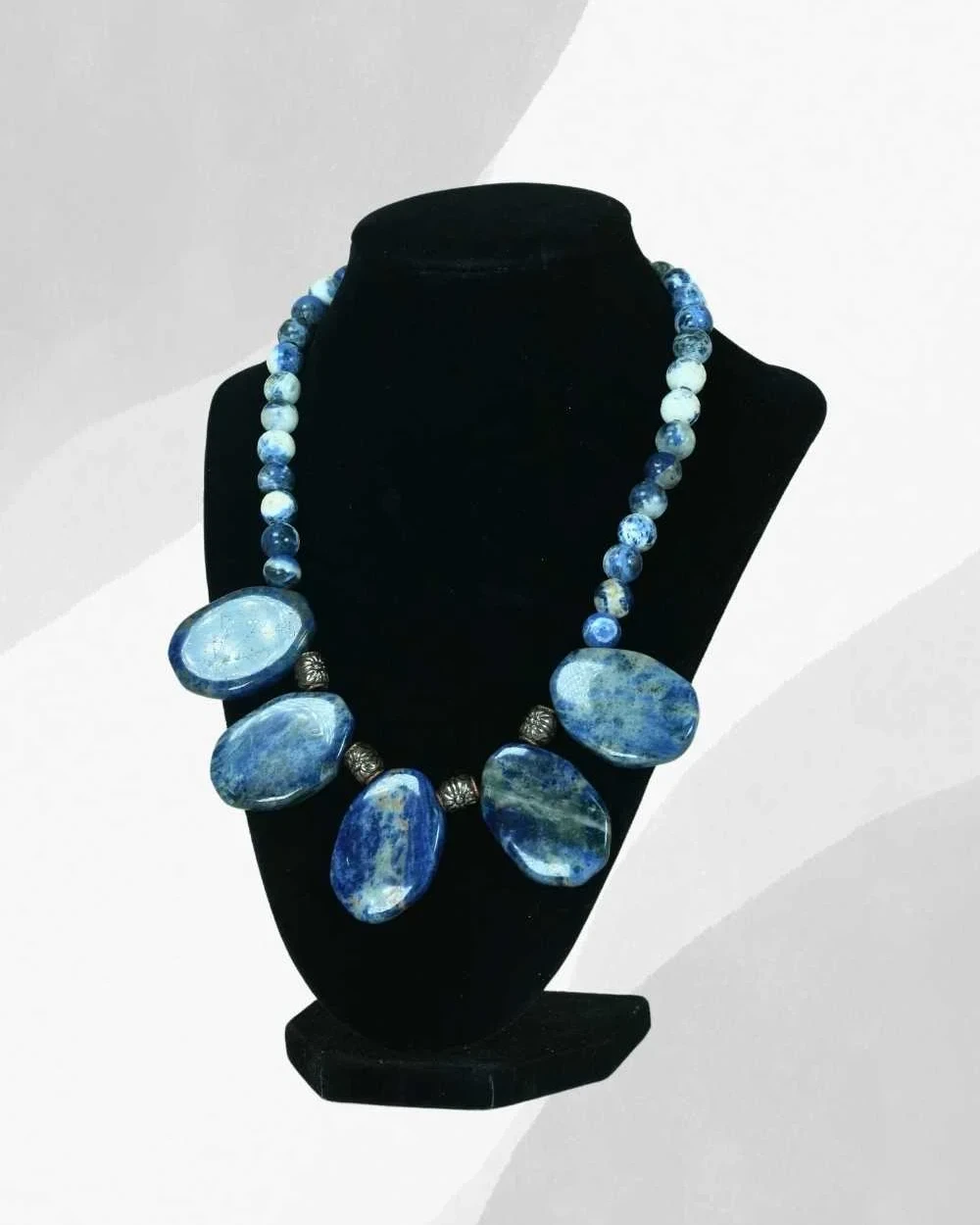 Blue Precious Stone Necklace